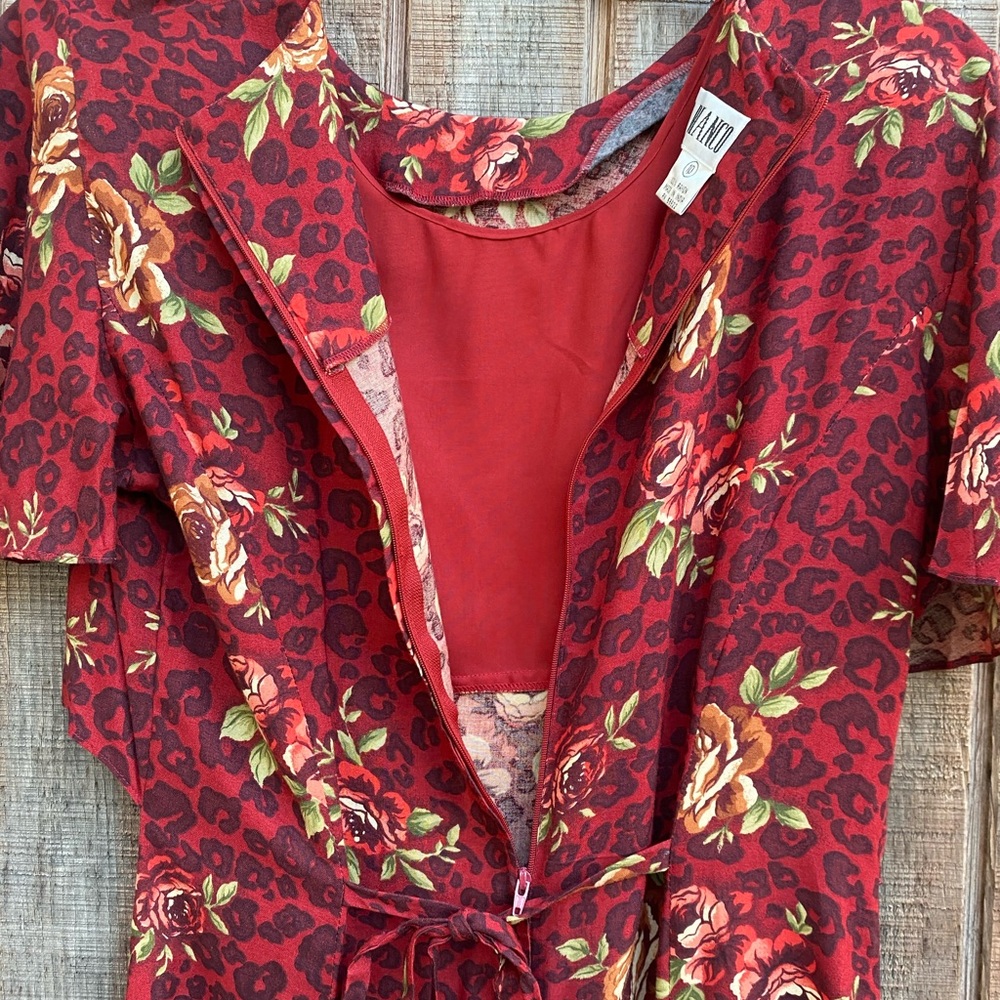 Vintage COCO BLANCO 100% linen maxi floral dress - Picture 7 of 16